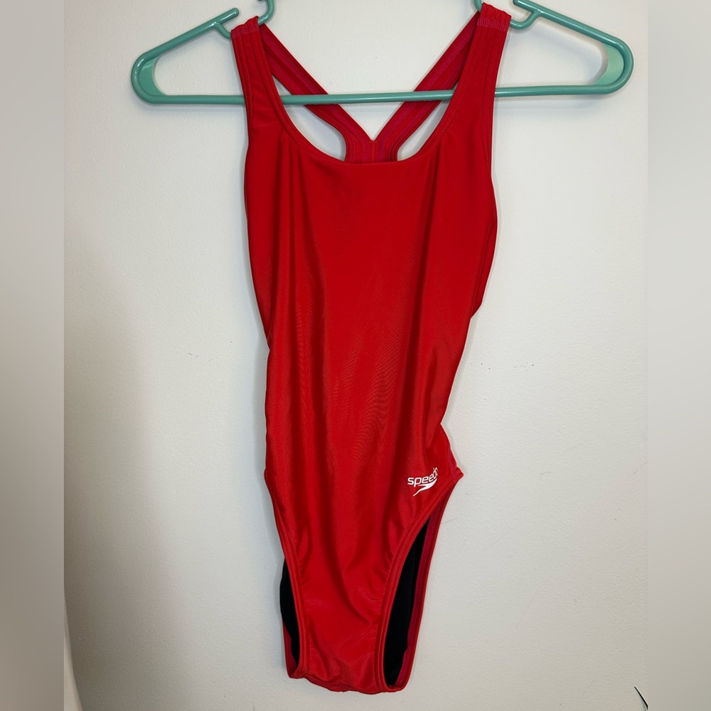 Speedo Red One Piece Racerback Swimsuit Pro LT 28 women’s XS